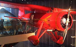 large scale model of a lockheed vega airplane