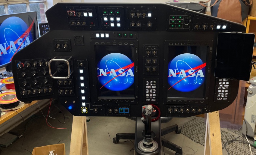 Full scale aerospace contol panel model